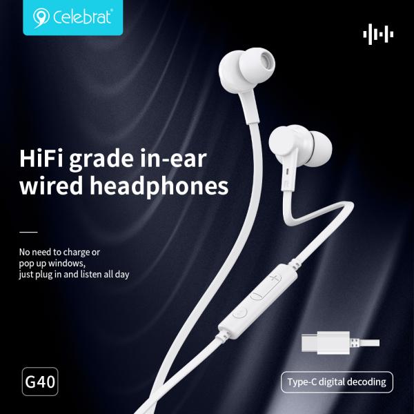 Celebrat G40 Type-C Wired Earphones