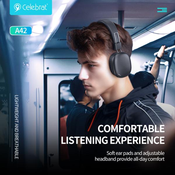 Celebrat A42 Foldable Bluetooth Wireless Headphones