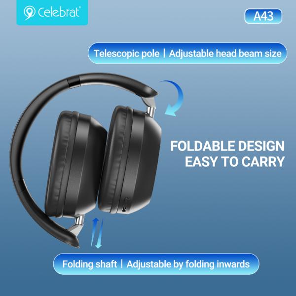 Celebrat A43 Over-Ear Bluetooth Wireless Headphones