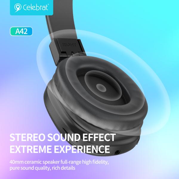 Celebrat A42 Foldable Bluetooth Wireless Headphones