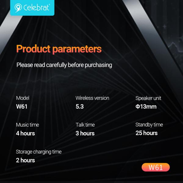 Celebrat W61 TWS Wireless Earbuds