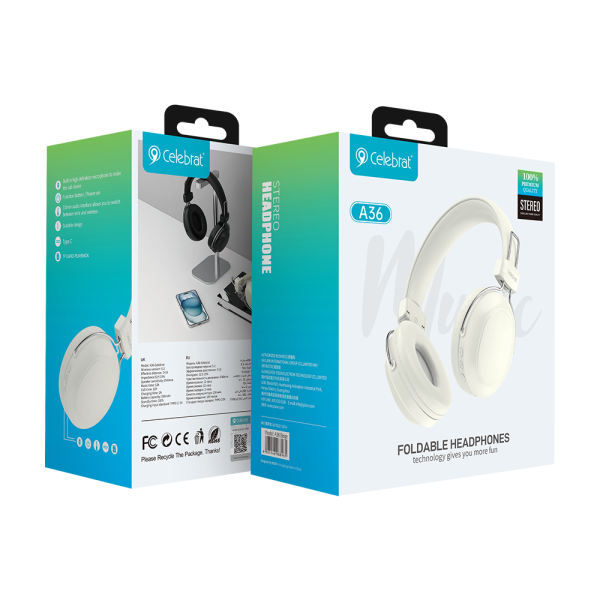 Celebrat A36 Foldable Wireless Headphones