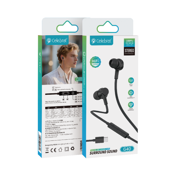 Celebrat G40 Type-C Wired Earphones